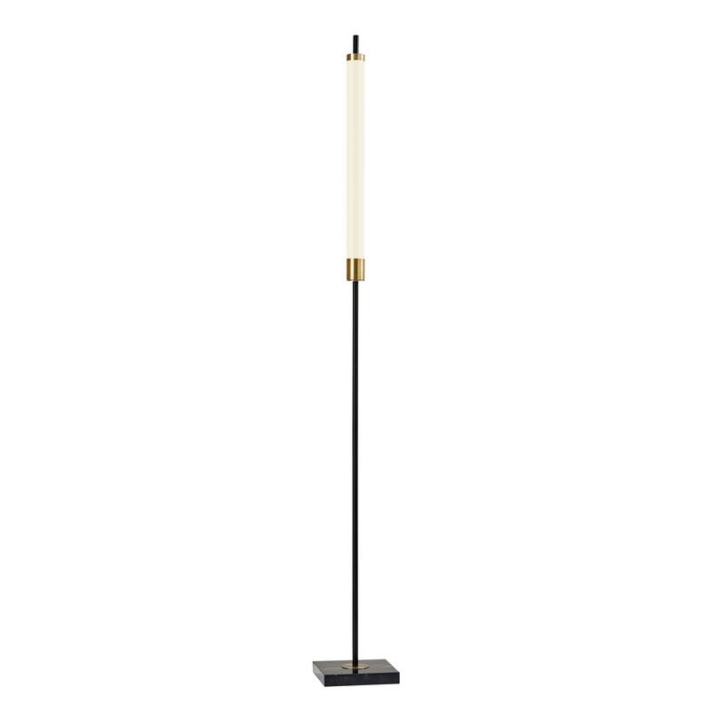 Strick & Bolton Avril Black and Antique Brass LED Floor Lamp