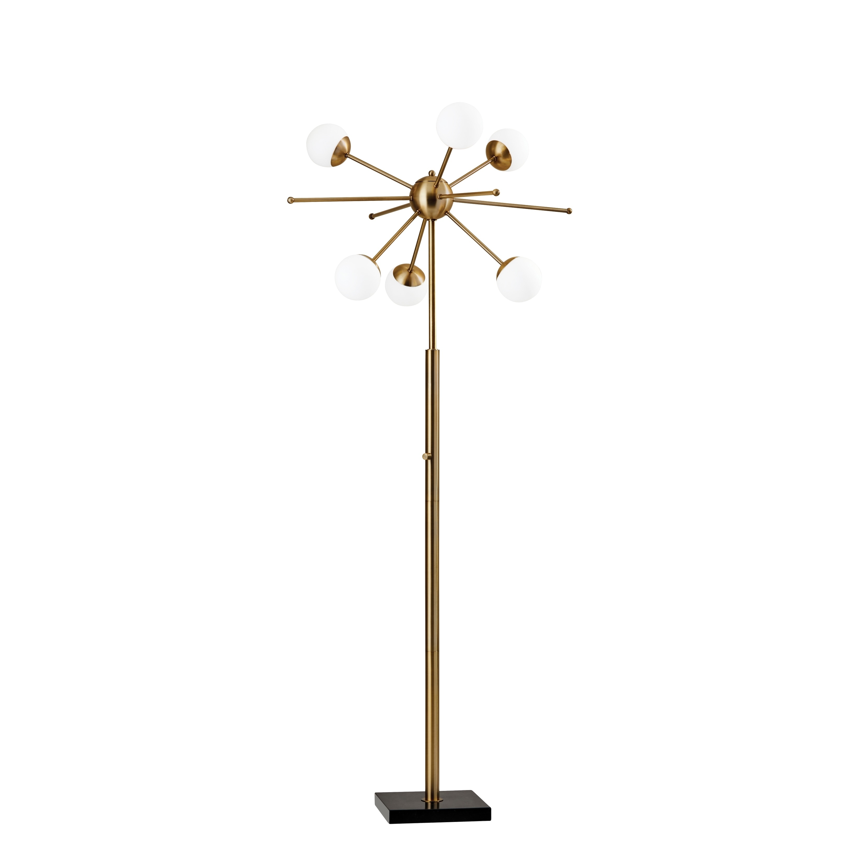 Adesso Doppler Antique Brass LED Floor Lamp - Antique Brass