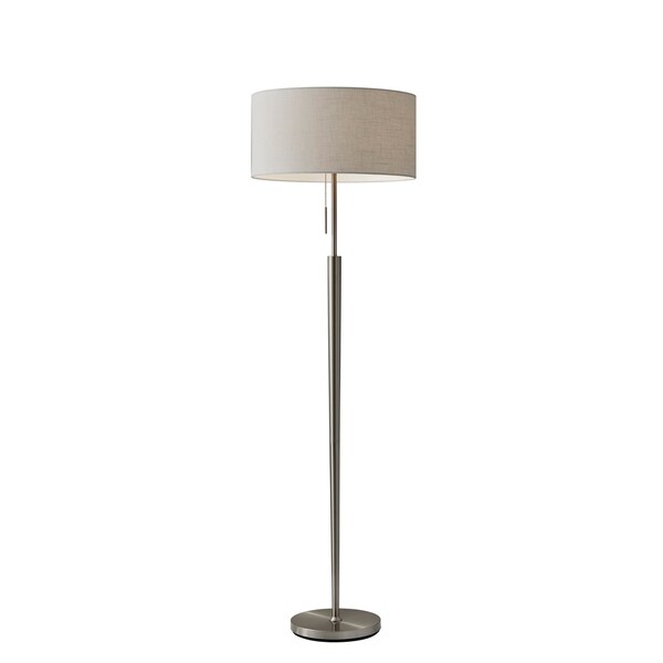 Shop Adesso Hayworth Satin Steel Floor Lamp - Overstock - 23034076