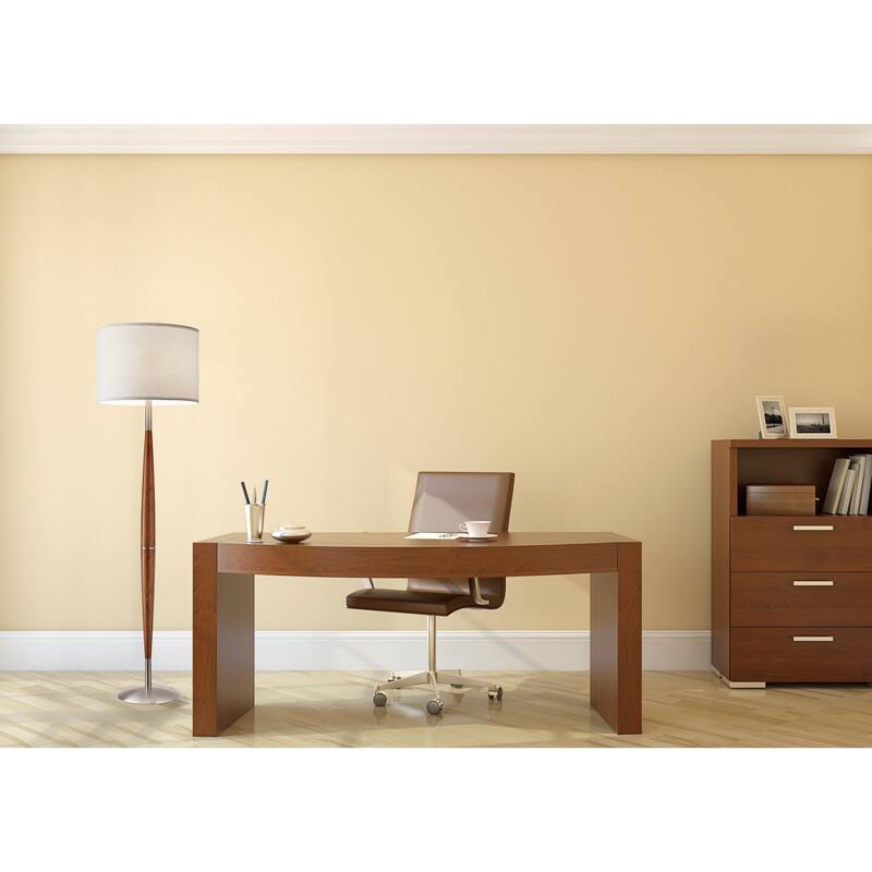 Adesso Hudson Dark Maple Floor Lamp