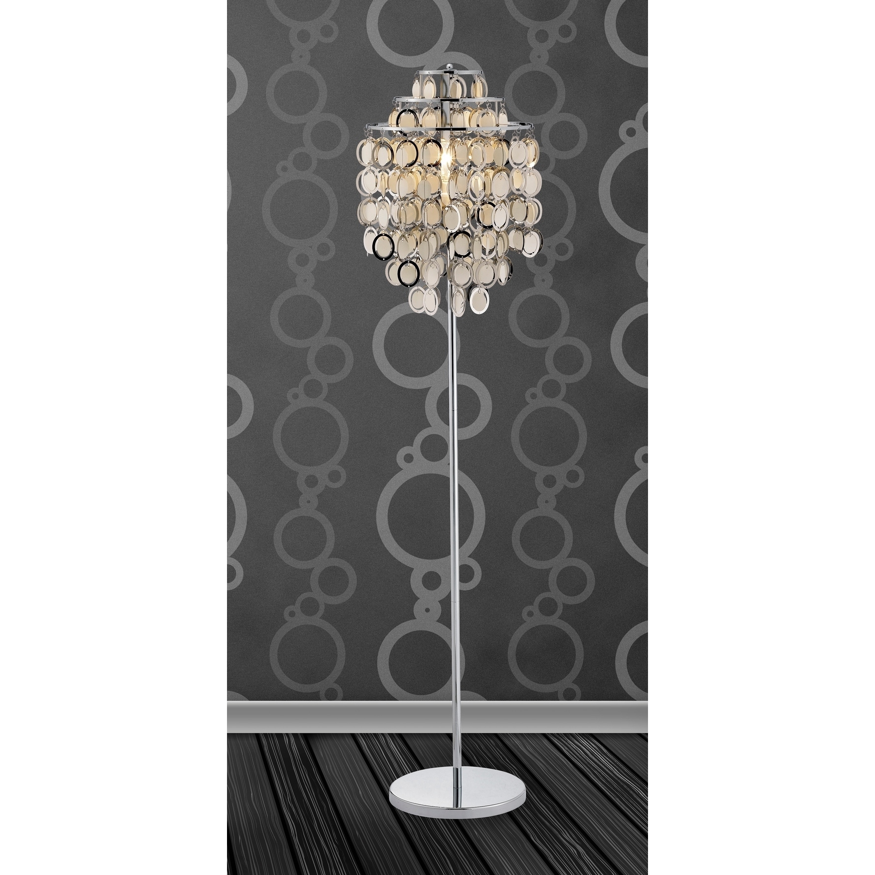 Shop Adesso Shimmy Chrome Floor Lamp Free Shipping Today