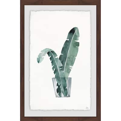 'Palm Leaf Design' Framed Painting Print - Multi-Color