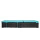 Kinbor Outdoor Adjustable Chaise Lounge Chair PE Rattan Wicker Chaise Pool Chairs w/Cushions - Thumbnail 7