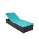 Kinbor Outdoor Adjustable Chaise Lounge Chair PE Rattan Wicker Chaise Pool Chairs w/Cushions - Thumbnail 6
