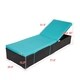 Kinbor Outdoor Adjustable Chaise Lounge Chair PE Rattan Wicker Chaise Pool Chairs w/Cushions - Thumbnail 5