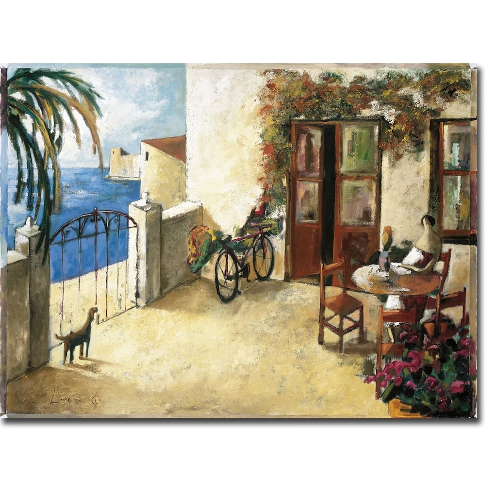 Perro y Bicicleta (Dog and Bicycle) by Didier Lourenco Gallery Wrapped Canvas Giclee Art