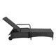 Kinbor Outdoor Wicker Chaise Lounge Chair All-weather PE Rattan Adjustable Chaise Lounge Recliner w/Cushions - Thumbnail 4