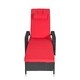 Kinbor Outdoor Wicker Chaise Lounge Chair All-weather PE Rattan Adjustable Chaise Lounge Recliner w/Cushions - Thumbnail 11