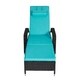 Kinbor Outdoor Wicker Chaise Lounge Chair All-weather PE Rattan Adjustable Chaise Lounge Recliner w/Cushions - Thumbnail 3