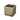 Square Shaped Ceramic Planter with Fine Texture, Small, Slate Gray and Brown
