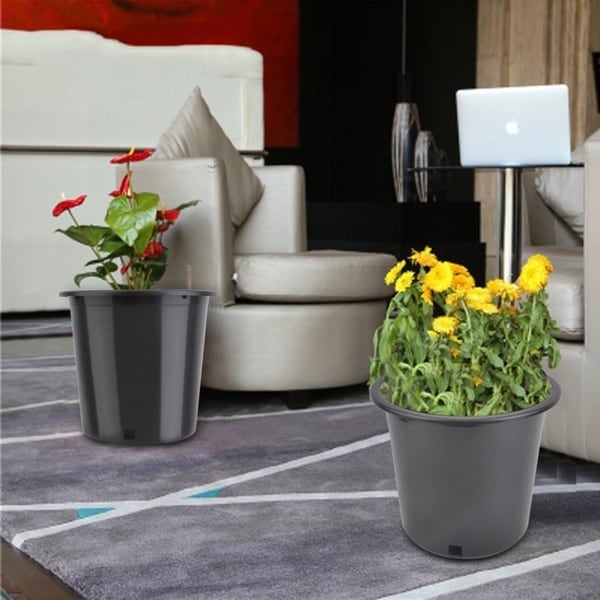 10 Pcs 3 Gallon Nursery Pots Round Plant Plastic Pot Portable Nursery Pots Round Plant Plastic Pot