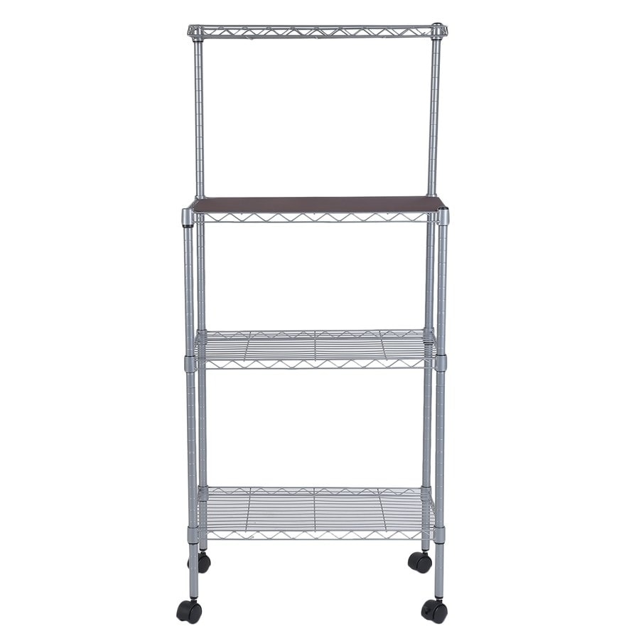 Microwave Oven Stand With Wheels 3 Tier Removable Kitchen Baker S Rack Overstock 23039010