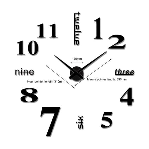 24 inch Classic; a Black Indoor/Outdoor Wall Clock