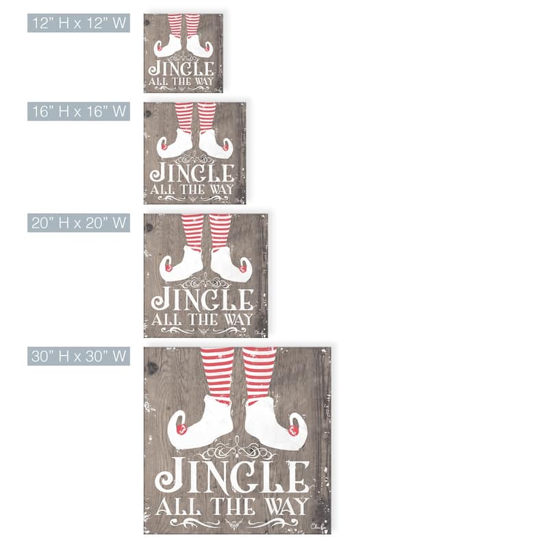 Olivia Rose 'Christmas Jingle all the Way' Wrapped Canvas Textual Wall Art