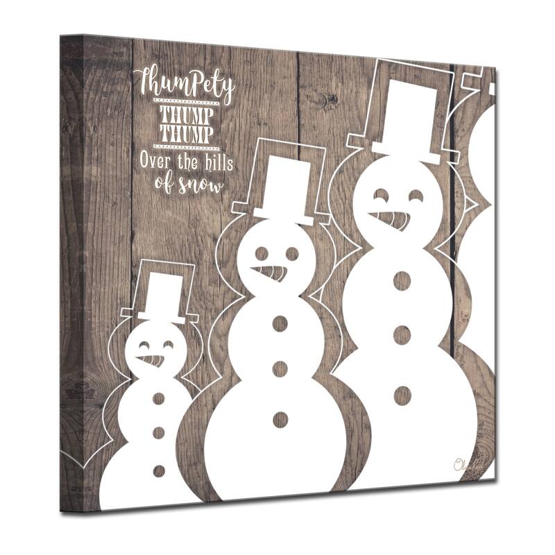 Olivia Rose 'Christmas Snowman' Wrapped Canvas Textual Wall Art