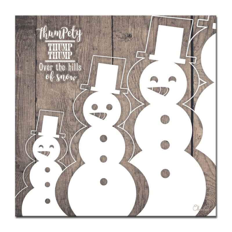 Olivia Rose 'Christmas Snowman' Wrapped Canvas Textual Wall Art