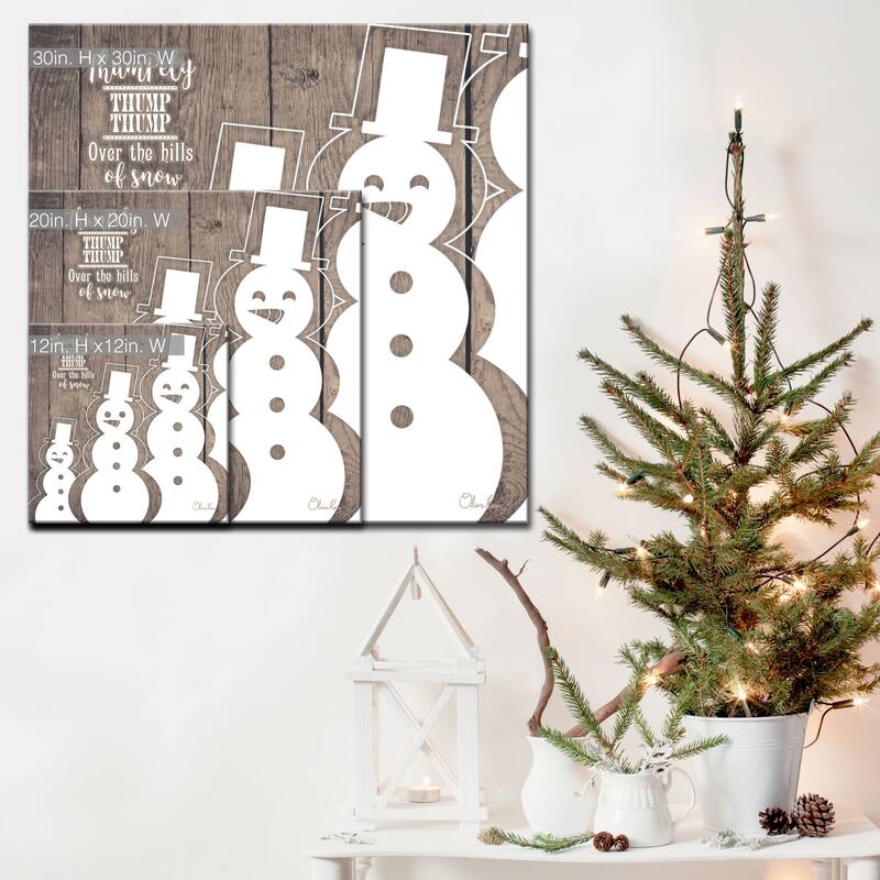 Olivia Rose 'Christmas Snowman' Wrapped Canvas Textual Wall Art