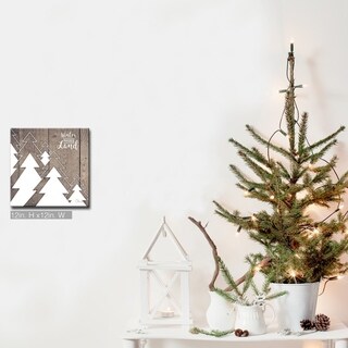 Olivia Rose 'Christmas Many Trees' Wrapped Canvas Textual Wall Art