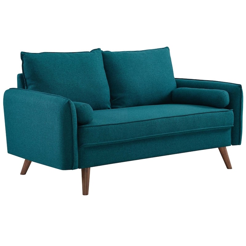 Carson Carrington Hedeby Upholstered Fabric Loveseat - TEAL