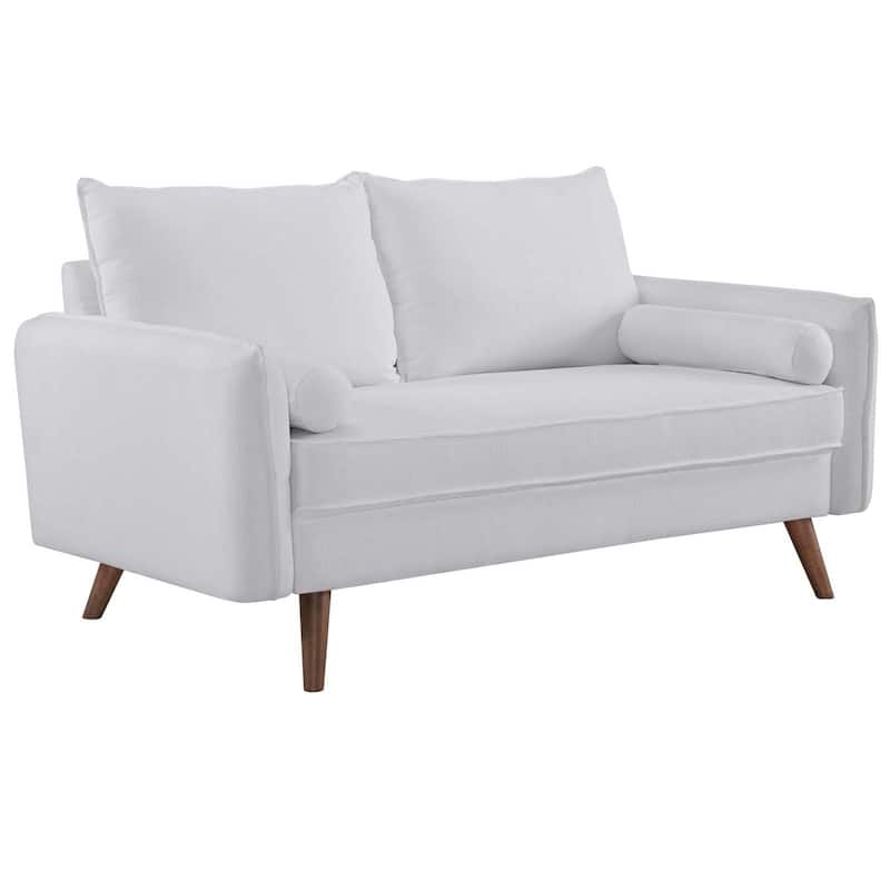 Carson Carrington Hedeby Upholstered Fabric Loveseat - White
