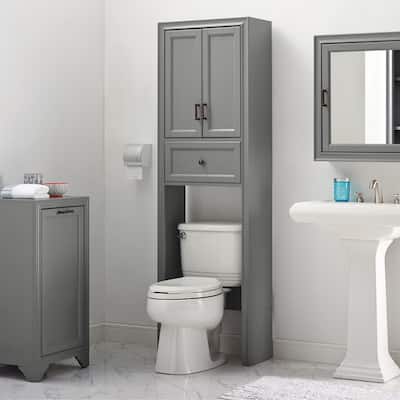 Crosley Tara Space Saver Cabinet In Vintage Grey