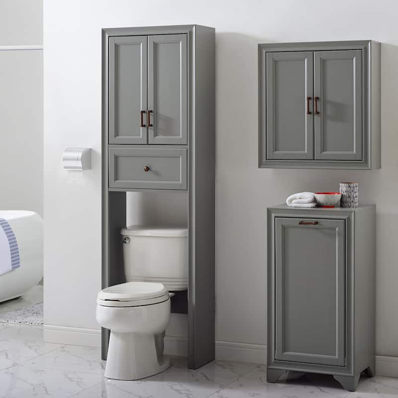 Crosley Tara Space Saver Cabinet In Vintage Grey