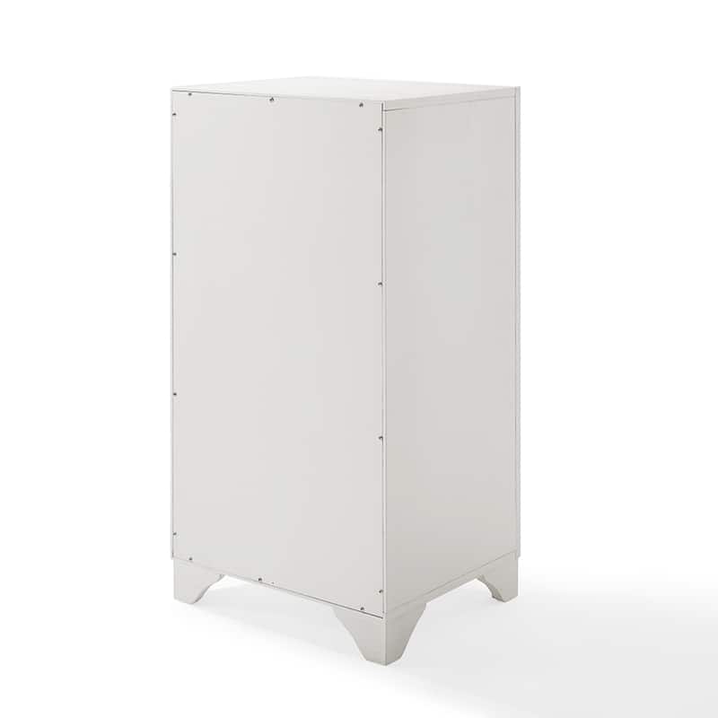 Crosley Tara Linen Hamper In Vintage White