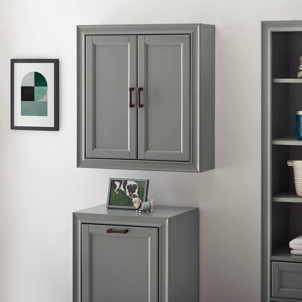 Crosley Tara Wall Cabinet In Vintage Grey - N/A