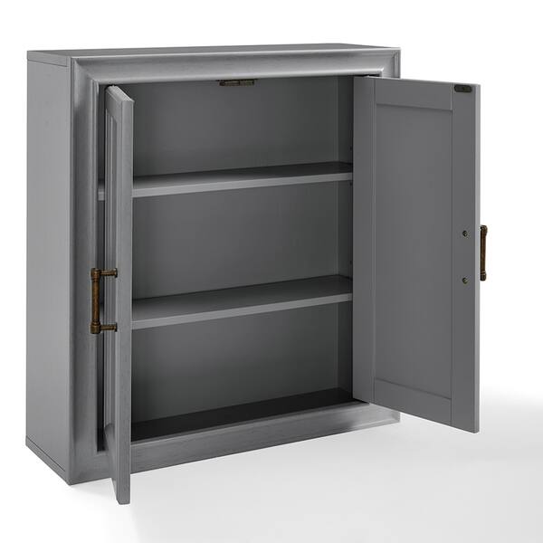Shop Tara Wall Cabinet In Vintage Grey On Sale Free Shipping