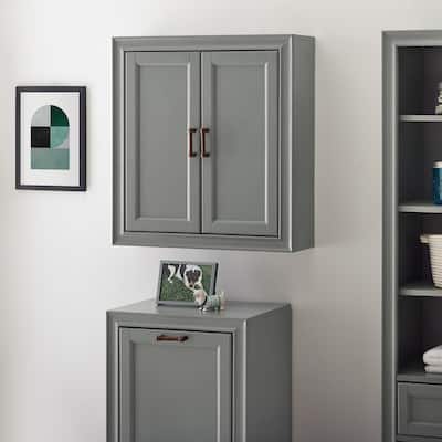 Crosley Tara Wall Cabinet In Vintage Grey - N/A