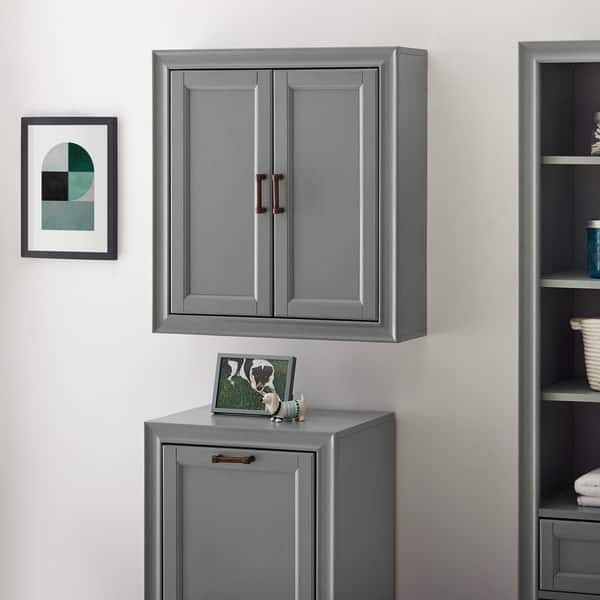 Shop Tara Wall Cabinet In Vintage Grey N A On Sale Overstock 23040283