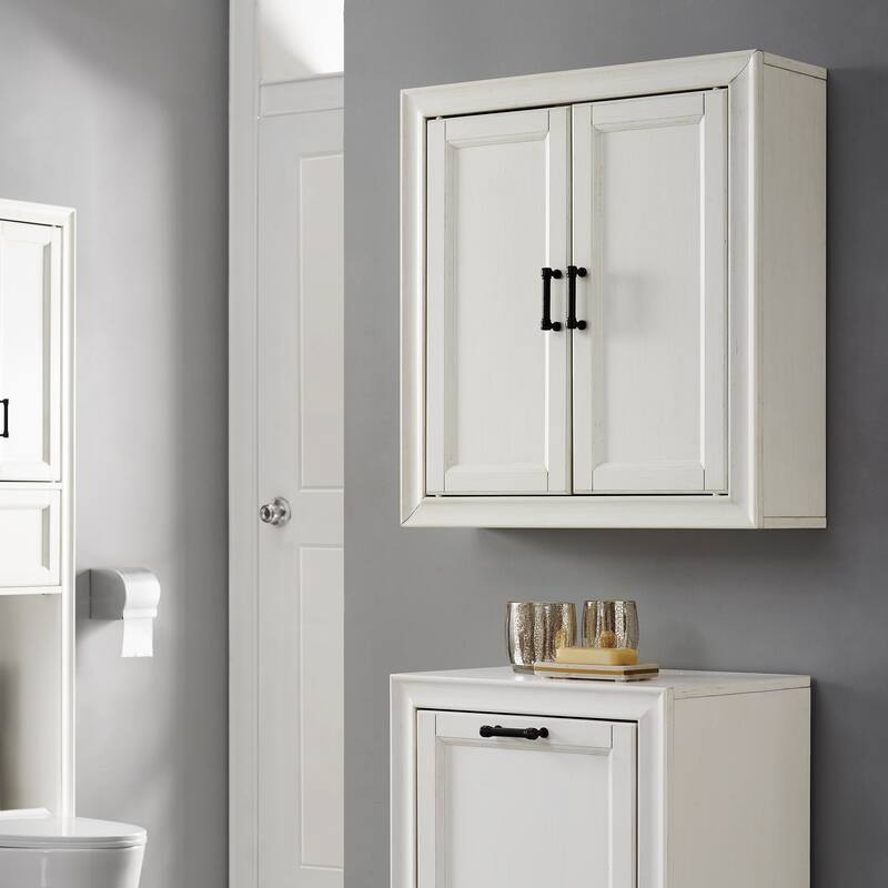 Crosley Tara Wall Cabinet In Vintage White