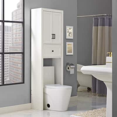 Crosley Tara Space Saver Cabinet In Vintage White