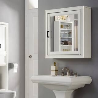 Tara Bath Mirror Cabinet In Vintage White