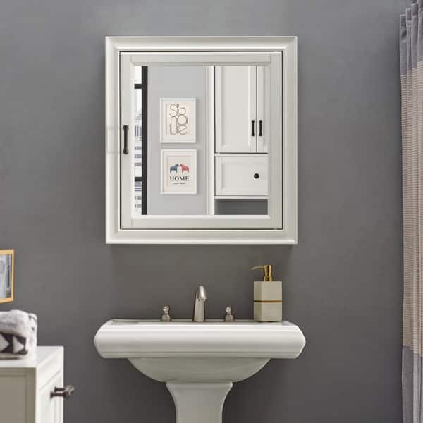 Tara Bath Mirror Cabinet In Vintage White 23040295 Tara Bath Mirror Cabinet In