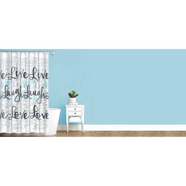 Shop Splash Home Live Laugh Love Polyester Fabric Shower Curtain