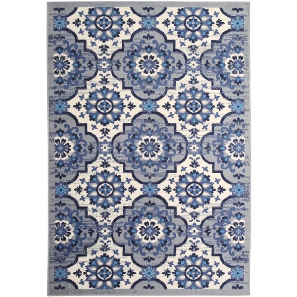 Kensley Home Grey (5'x8') Rug - 5' x 8'