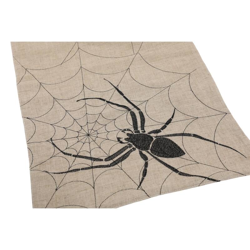 Halloween Creepy Spiders Double layer 16 by 36-Inch Table Runner, Natural