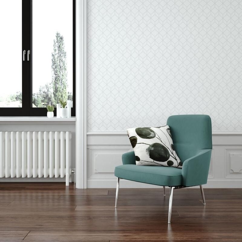 Superfresco Easy Myrtle Geo White Wallpaper