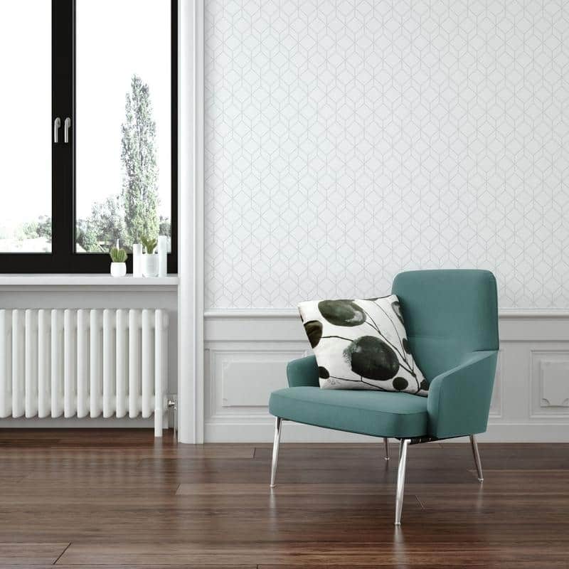 Myrtle Geo White Wallpaper