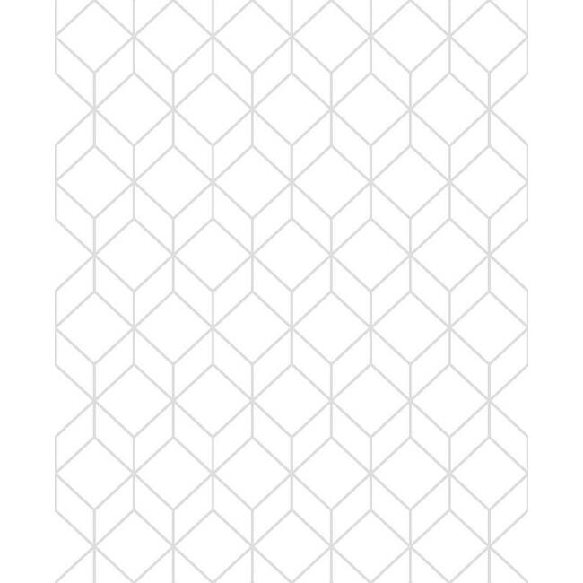 Myrtle Geo White Wallpaper