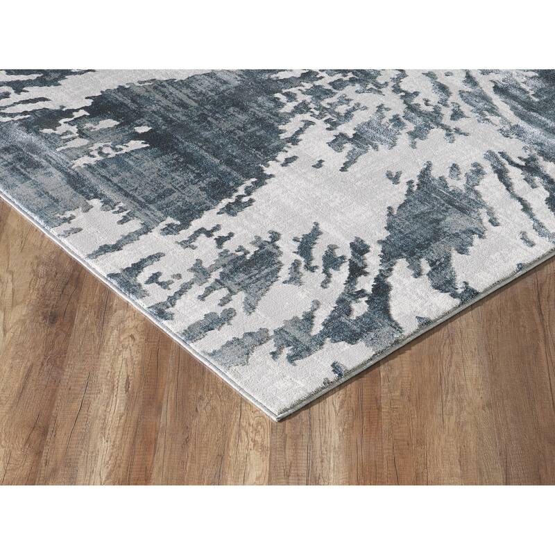 Modern Vista Grey Indoor Rectangle Rug