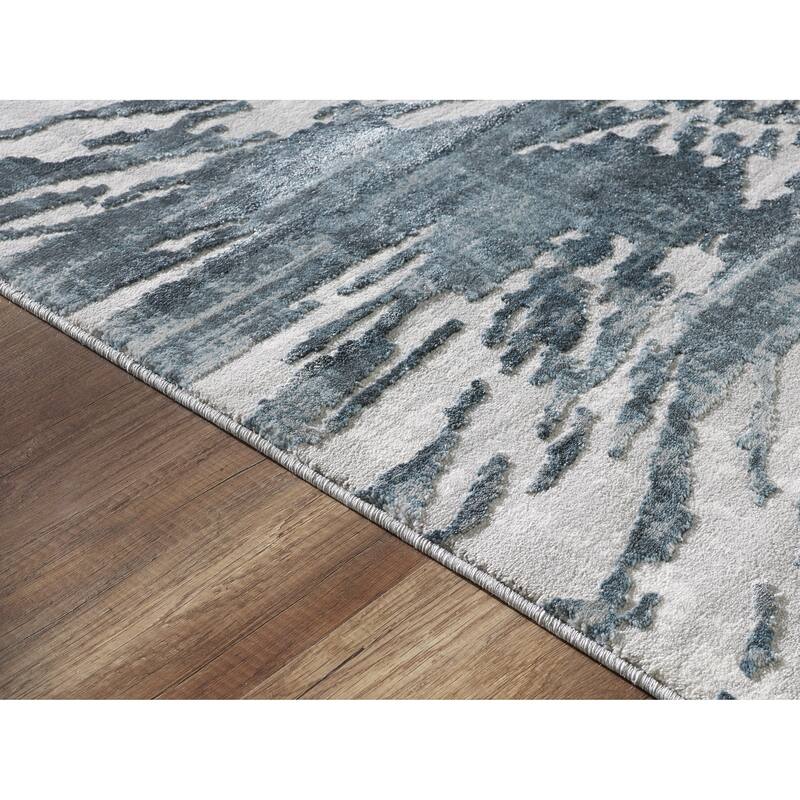 Modern Vista Grey Indoor Rectangle Rug