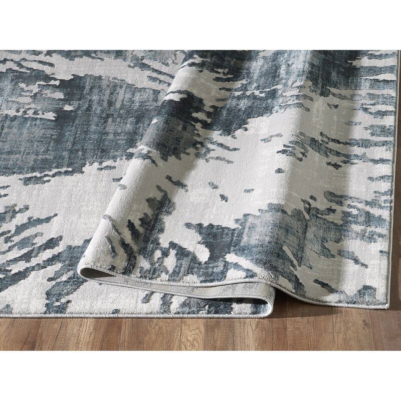 Modern Vista Grey Indoor Rectangle Rug