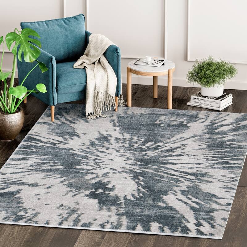 Modern Vista Grey Indoor Rectangle Rug