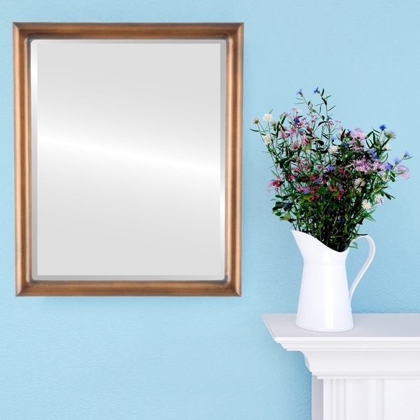 Pasadena Framed Rectangle Mirror in Sunset Gold