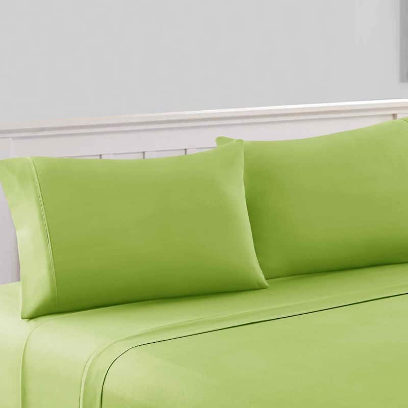 Modern Threads 1800 Series 100 GSM 4-Piece Solid Microfiber Bed Sheet Set