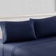 Modern Threads 1800 Series 100 GSM 4-Piece Solid Microfiber Bed Sheet Set - Navy - Queen