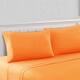 Modern Threads 1800 Series 100 GSM 4-Piece Solid Microfiber Bed Sheet Set - Orange - California King