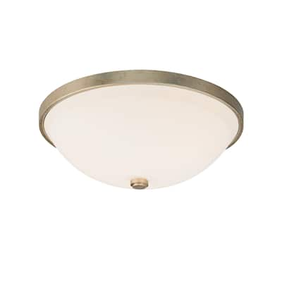 Transitional 2-light Winter Gold Flush Mount - Winter Gold